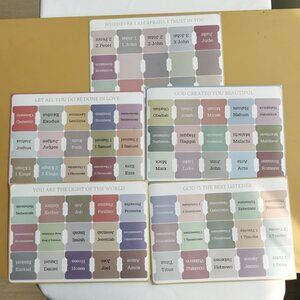 Aesthetic Bible Tab Stickers #75 Square Peel Stick Index Tabs with Guide